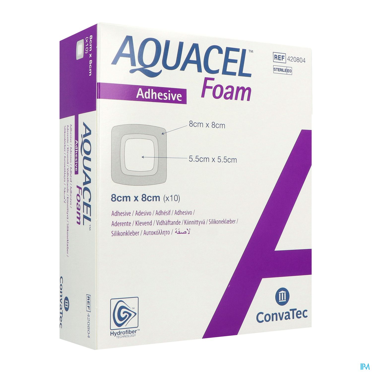 AQUACEL FOAM ADH 8X8CM 10