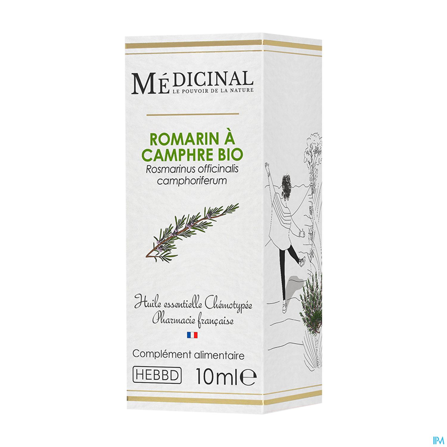 Medicinal Huile Essentielle Romarin A Camphre Bio 10ml