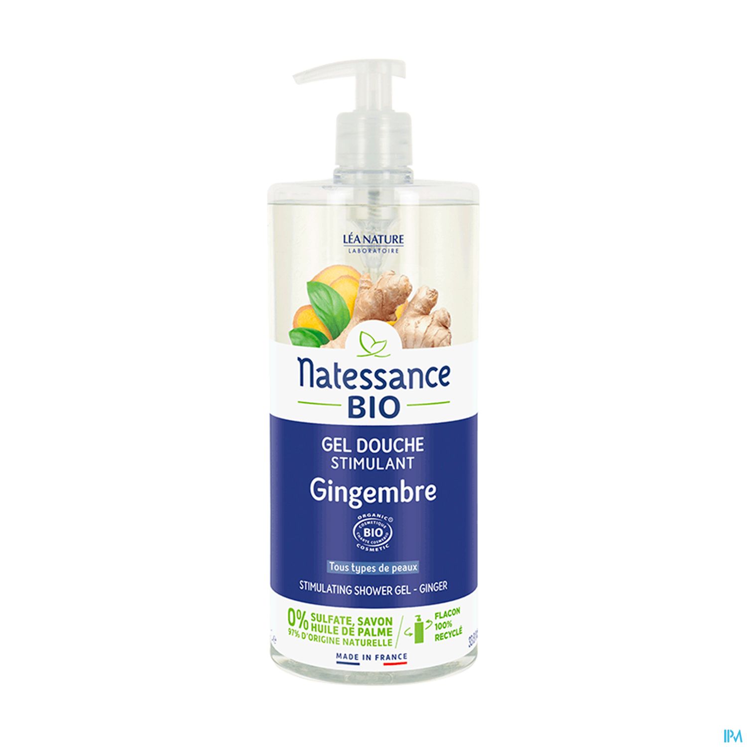 Natessance Bio Gel Douche Stimulant Gingembre 1l