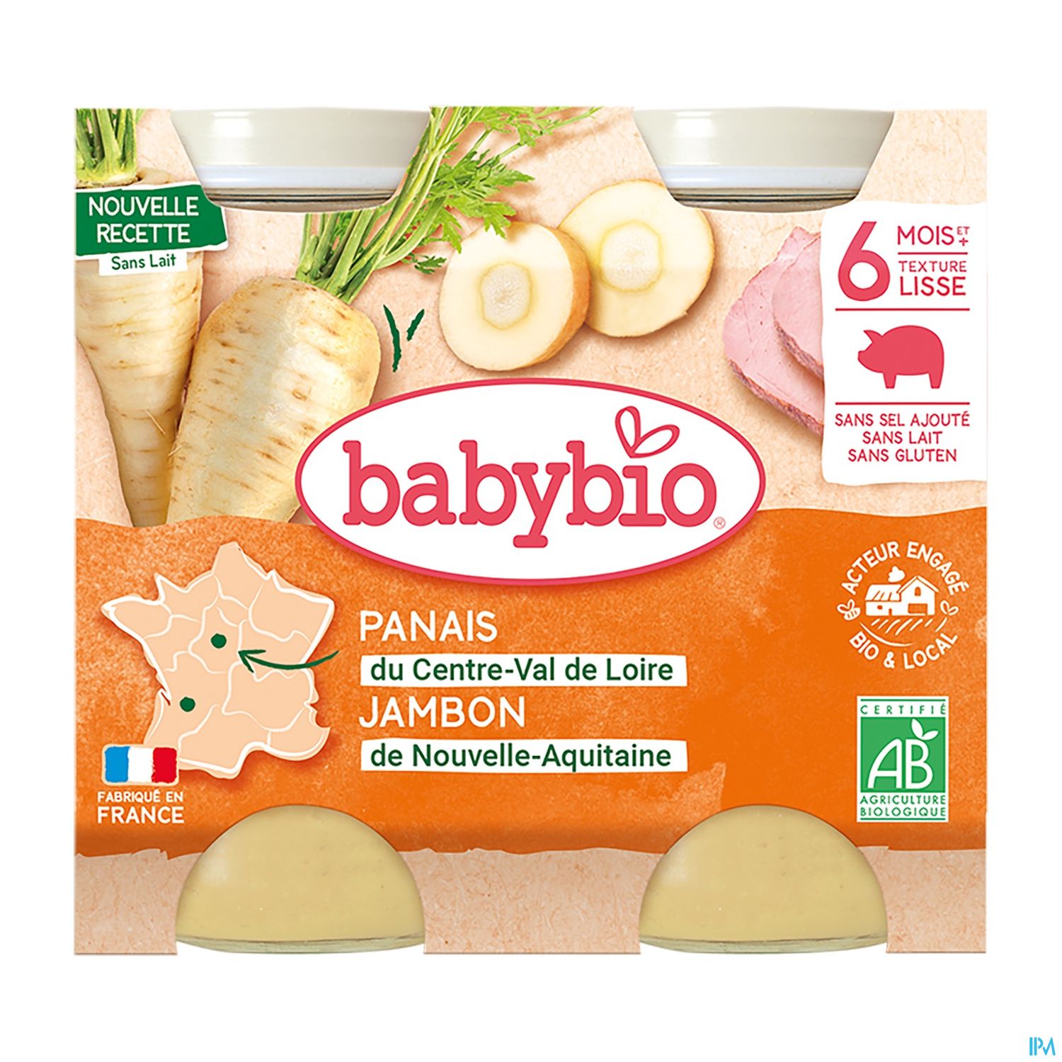 BABYBIO MENU PANAIS/JAMB 2X200G