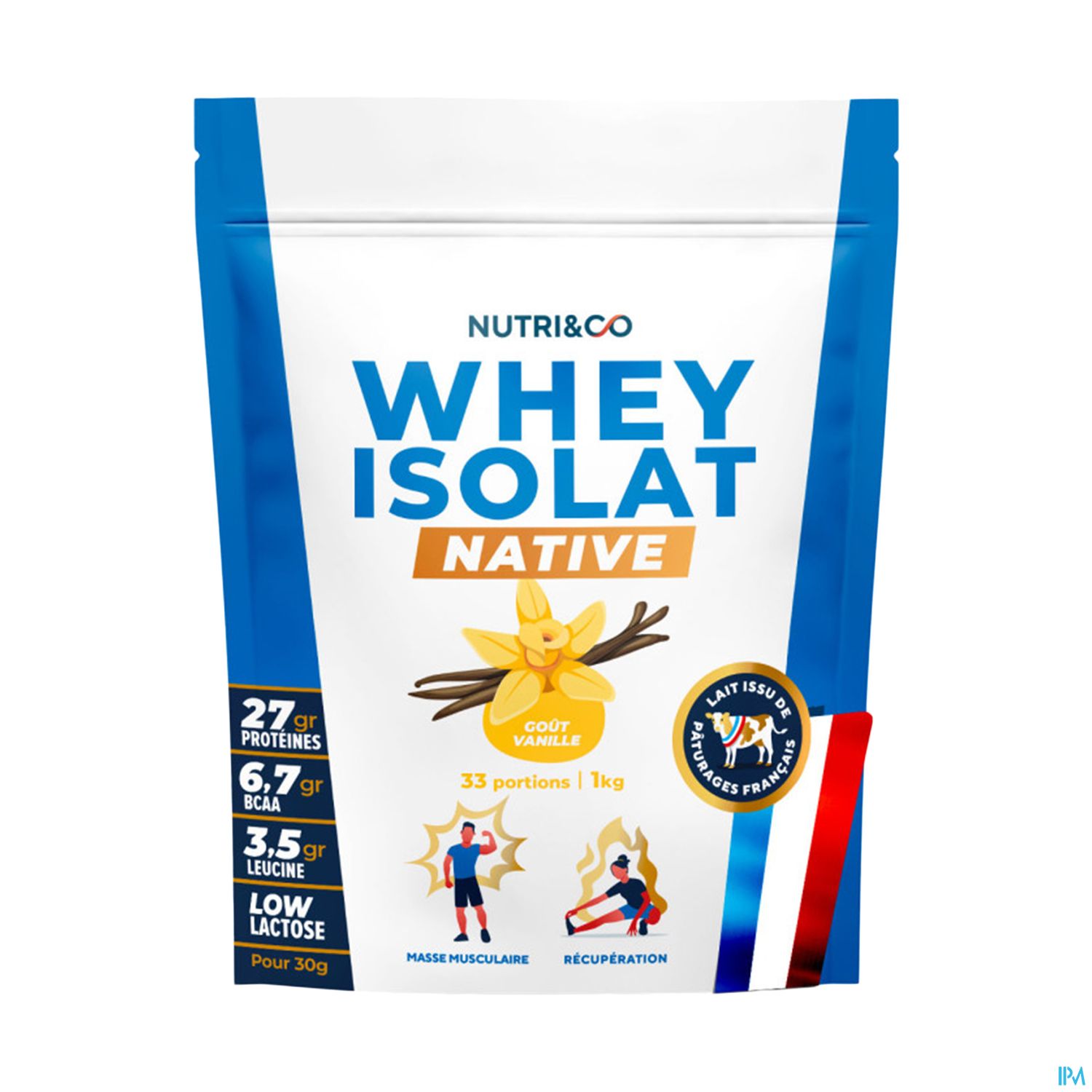 Nutri Co Whey Isolat Native Poudre Vanille 1kg