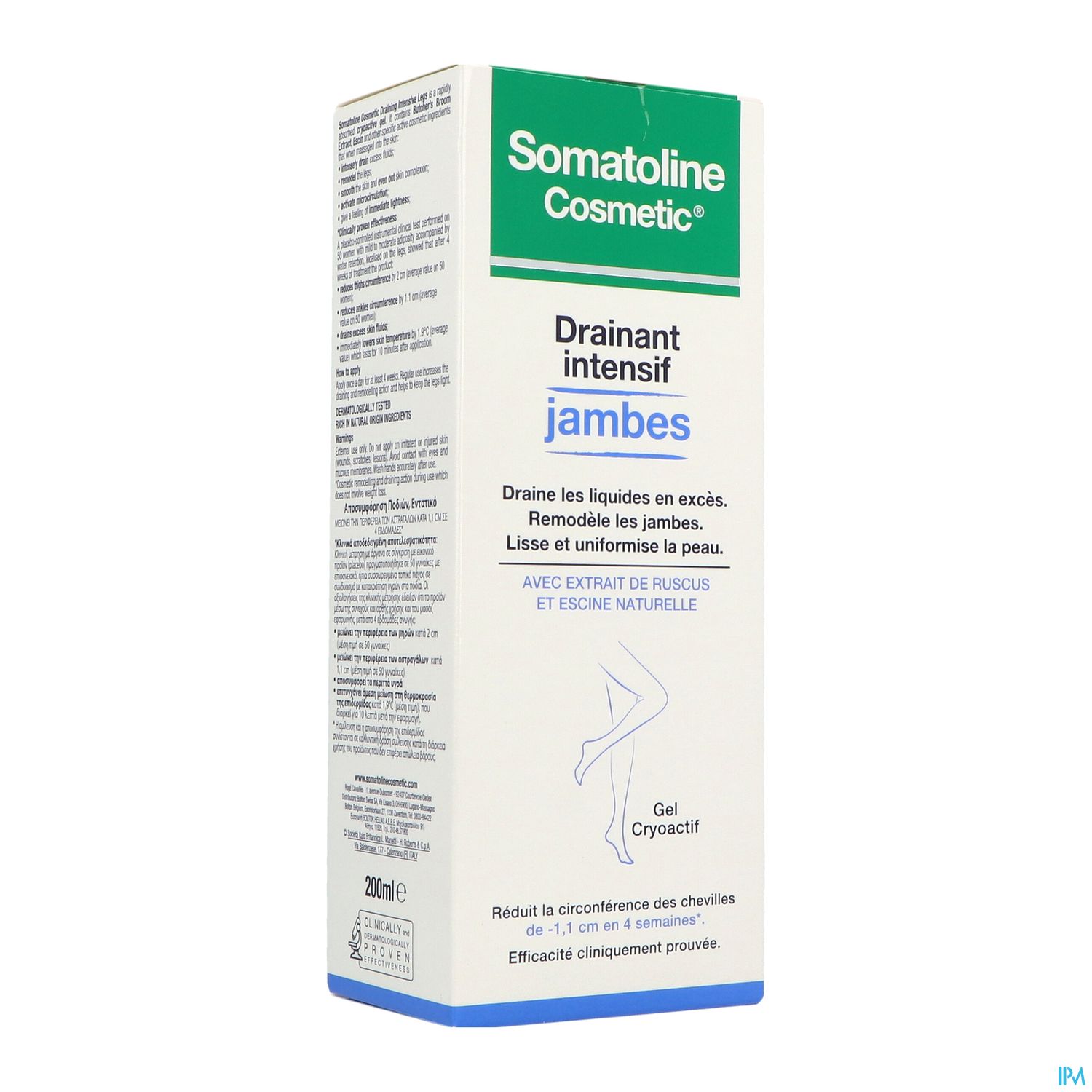 Somatoline Cosmetic Drainant Intensif Jambes 200ml