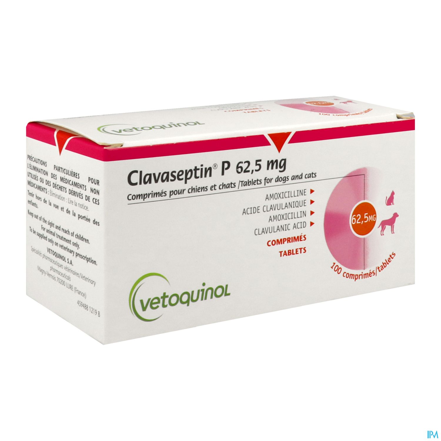 CLAVASEPTIN P 62,5MG CPR 100