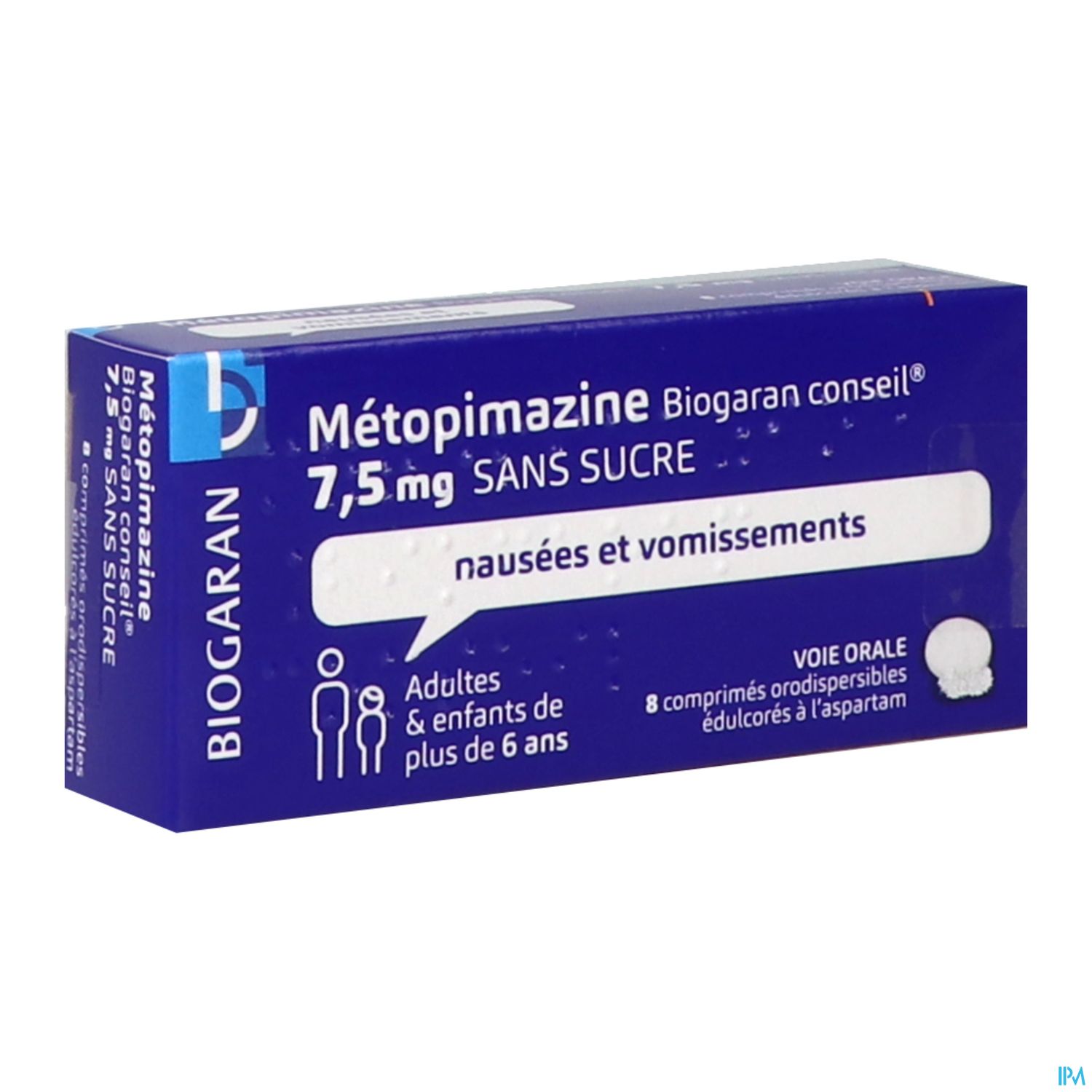 Metopimazine Biogaran Conseil 7mg5 Sans Sucre Comprime Orodispersible 8