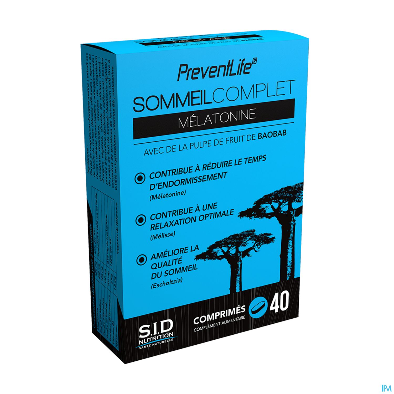 Sid Nutrition Preventlife Sommeil Complet Melatonine Comprime 40