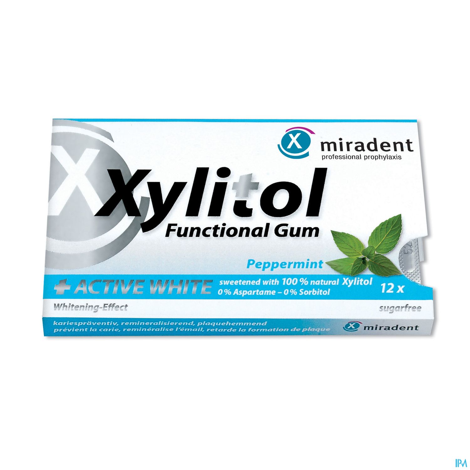 MIRADENT XYLITOL GUM MENTH FORT 30