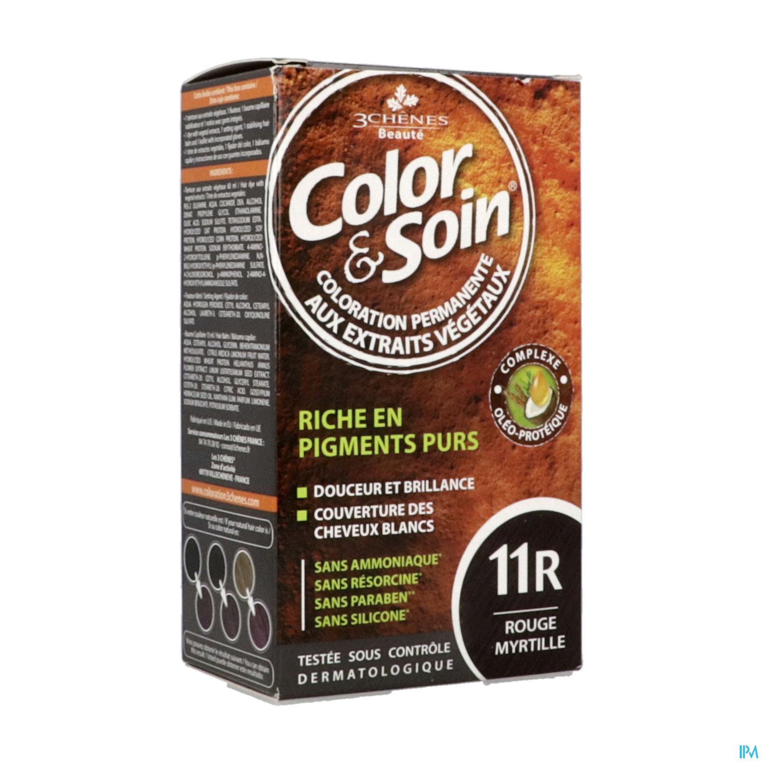 3 CHENES COLOR/SOIN RGE MYRTIL 11R