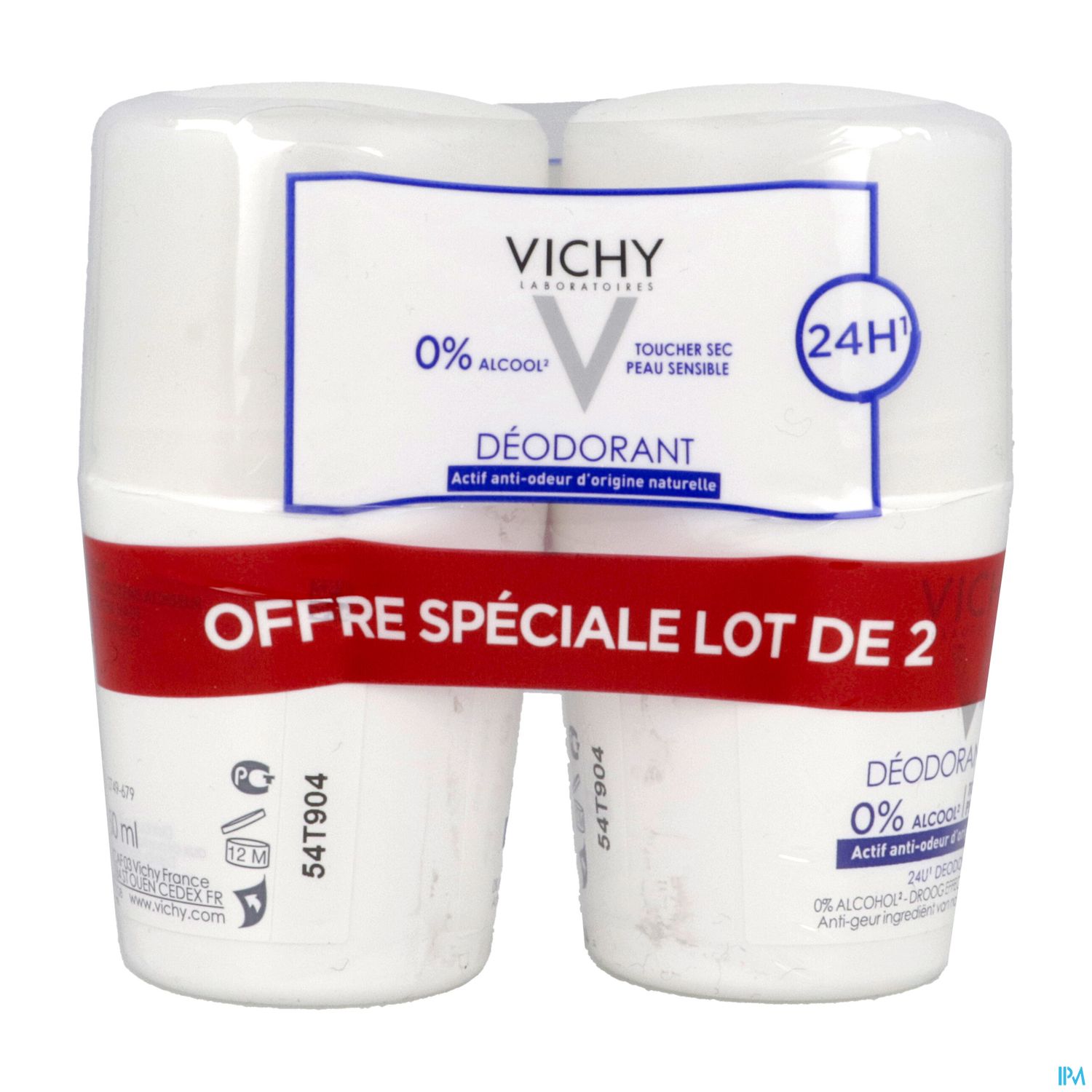 VICHY DEOD S/ALU BILLE 50ML X2
