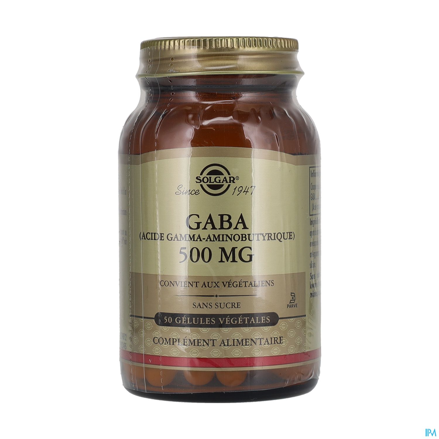 Solgar Gaba 500mg Gelule Vegetale 50