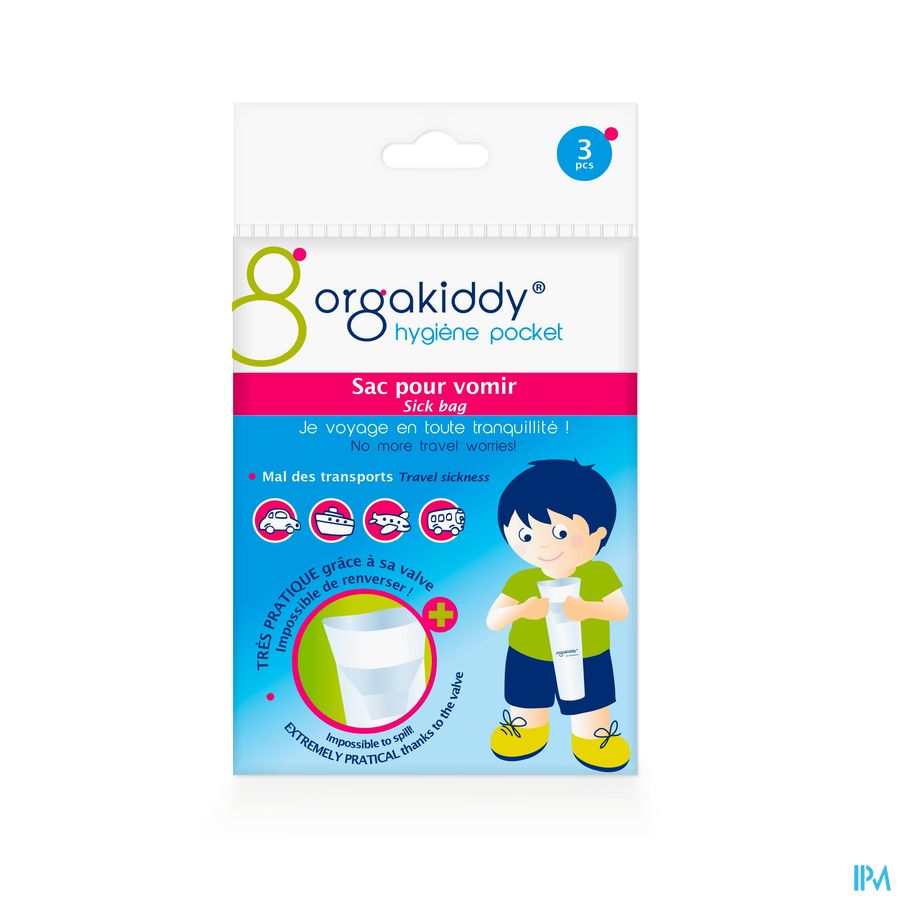 Orgakiddy Hygiene Pocket Sac Pour Vomir X3