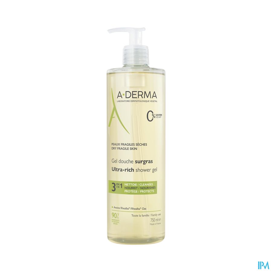 A Derma Gel Douche Surgras 750ml