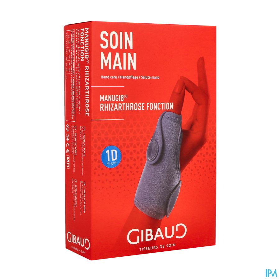 Gibaud Manugib Rhizarthrose Fonction Orthese Droit T1