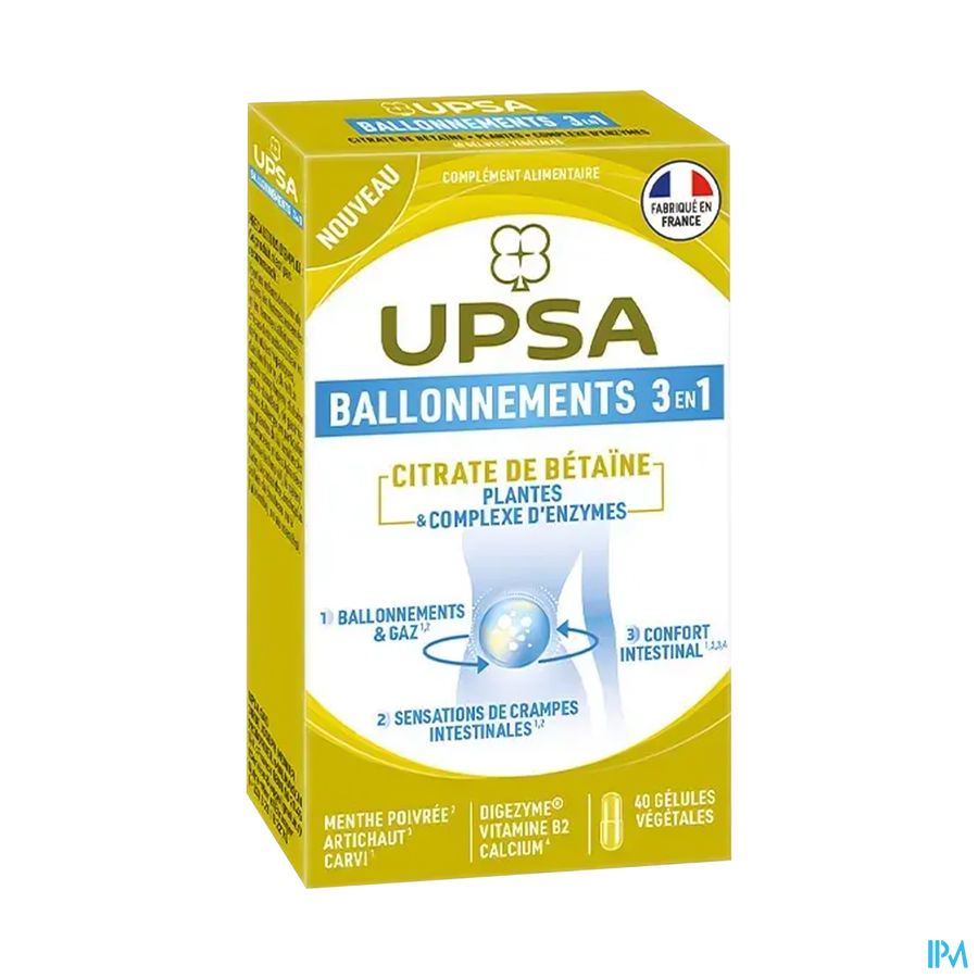UPSA BALLONNEMENTS 3EN1 GELULE 40