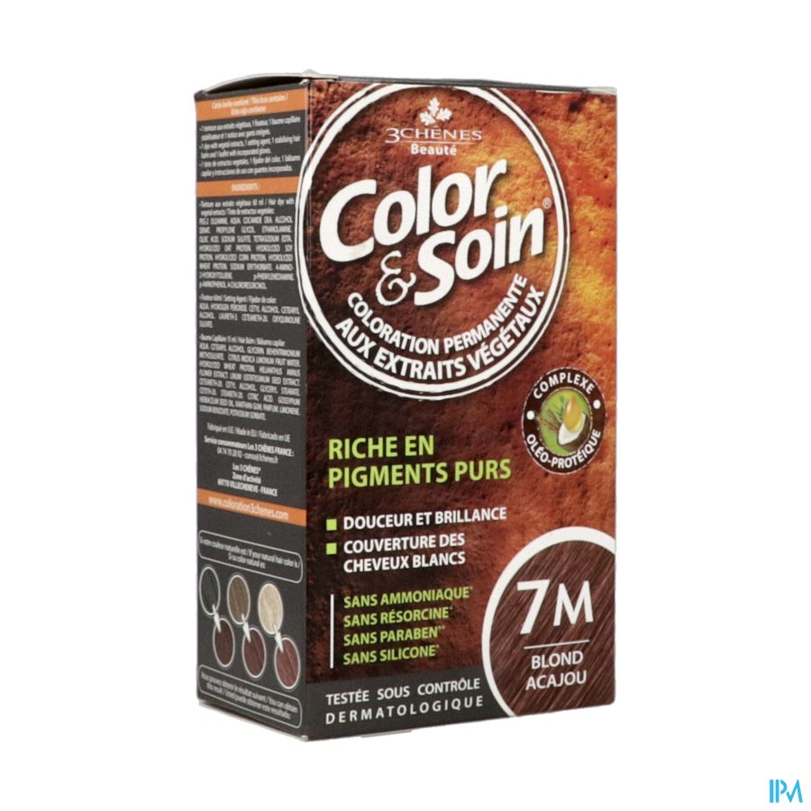 3 CHENES COLOR/SOIN BL ACAJOU 7M