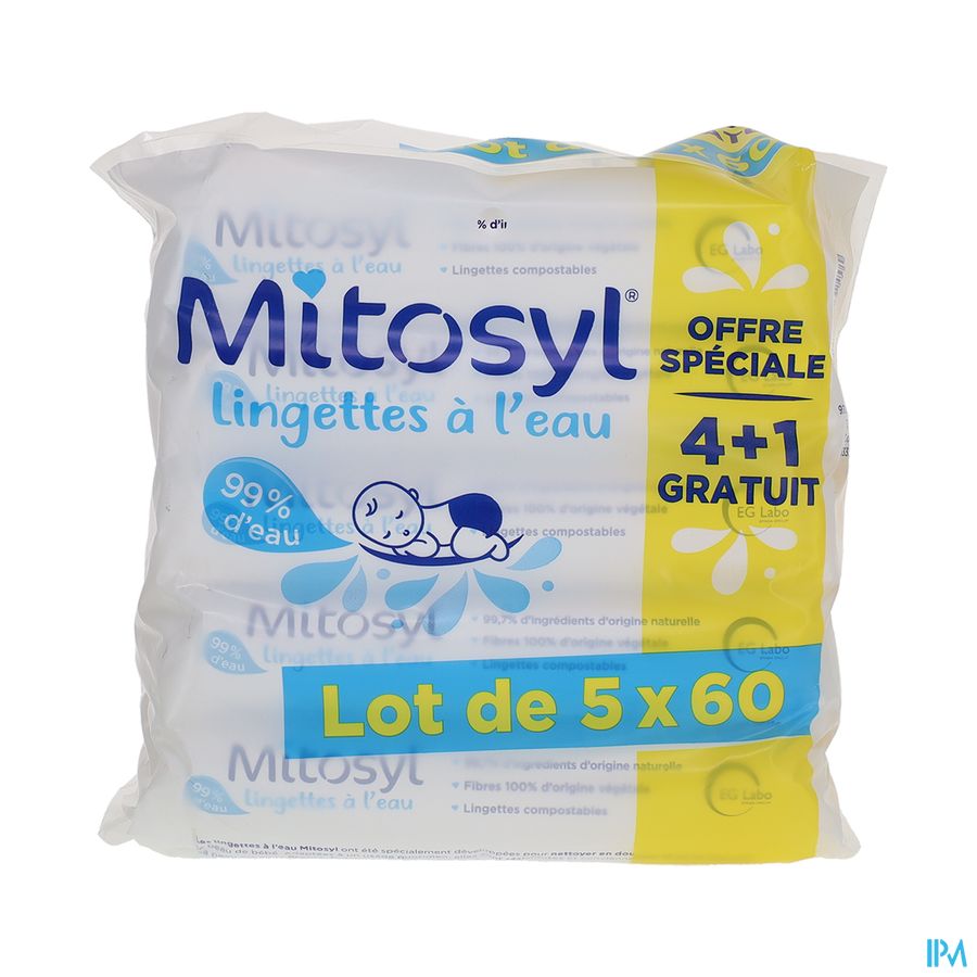 Mitosyl Lingette A l Eau 60 X5 Offre Speciale