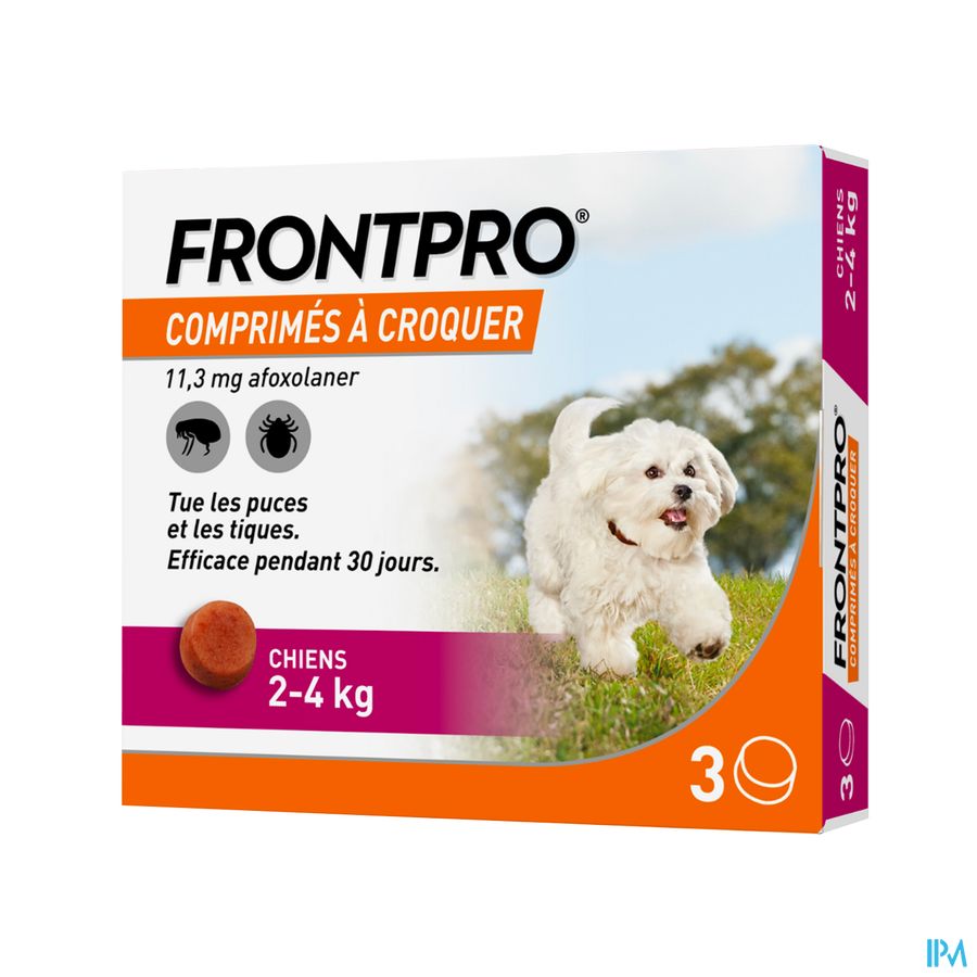 Boehringer Frontpro Antiparasitaire Chien 2/4kg Comprime 3