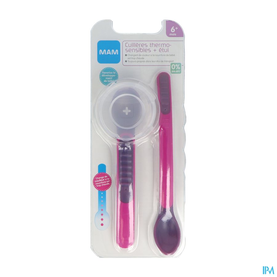 Mam Cuilleres Thermosensibles + Etui De Transport X2
