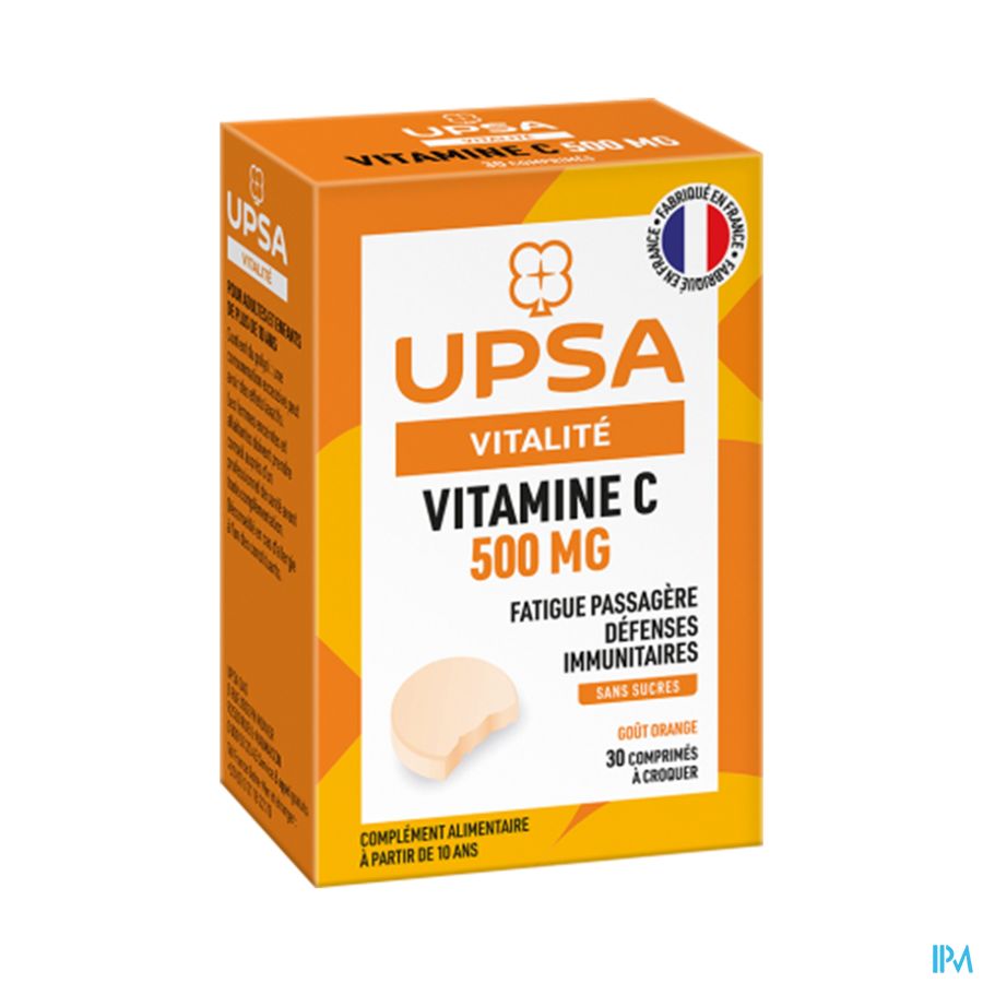 VIT C 500MG UPSA CPR CROQ 15 X2