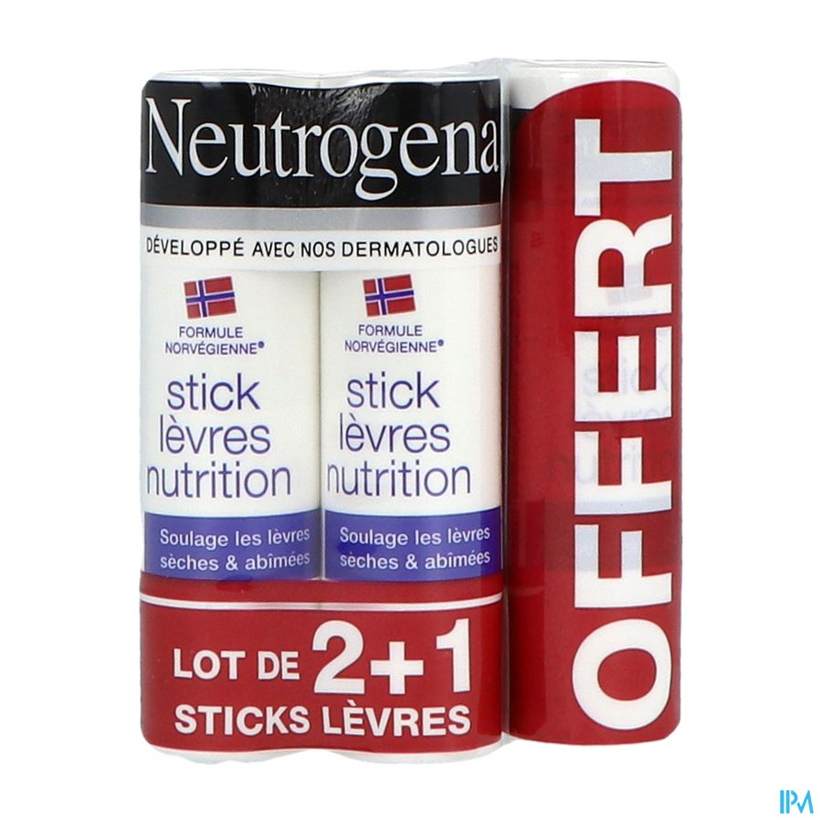 NEUTROGENA STICK LEVRE 4,8G X3