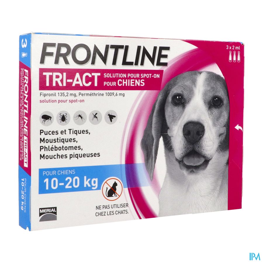 Boehringer Frontline Tri Act Chien M Solution X3 Spot On