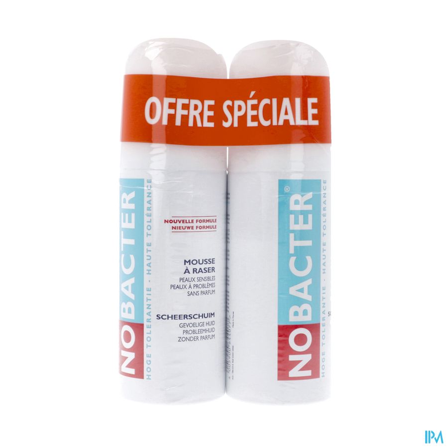 Nobacter Mousse A Raser Sans Blaireau 150ml X2
