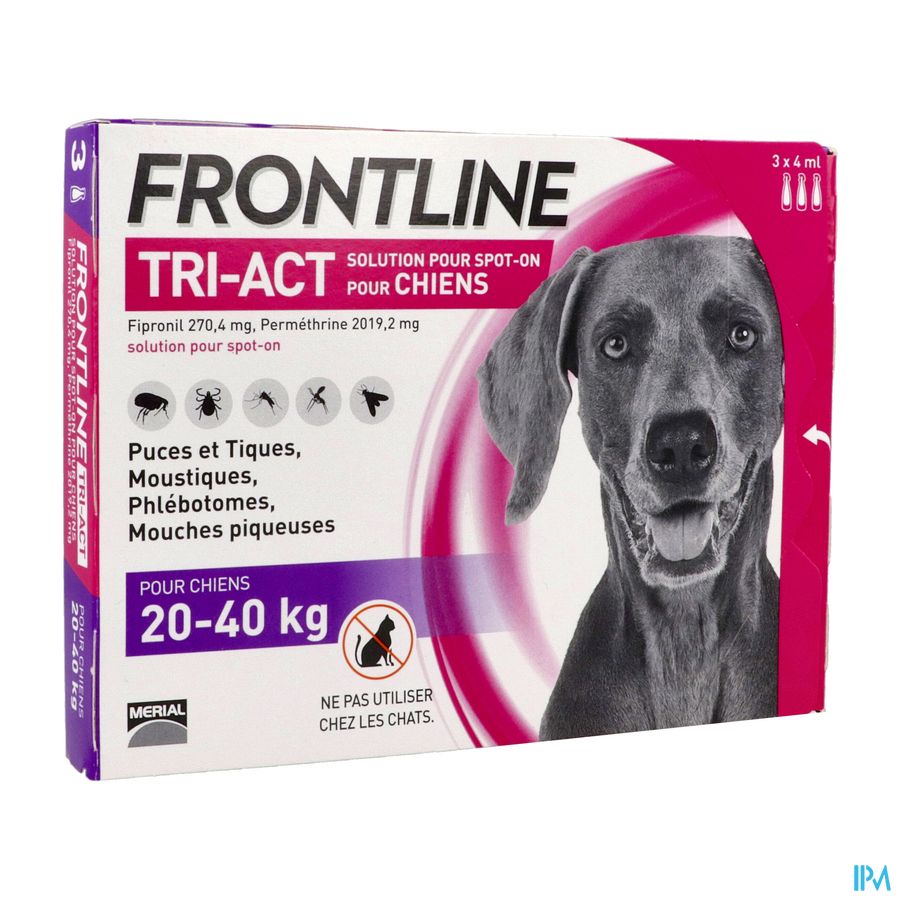 FRONTLINE TRI ACT CHIEN L PIPET 3