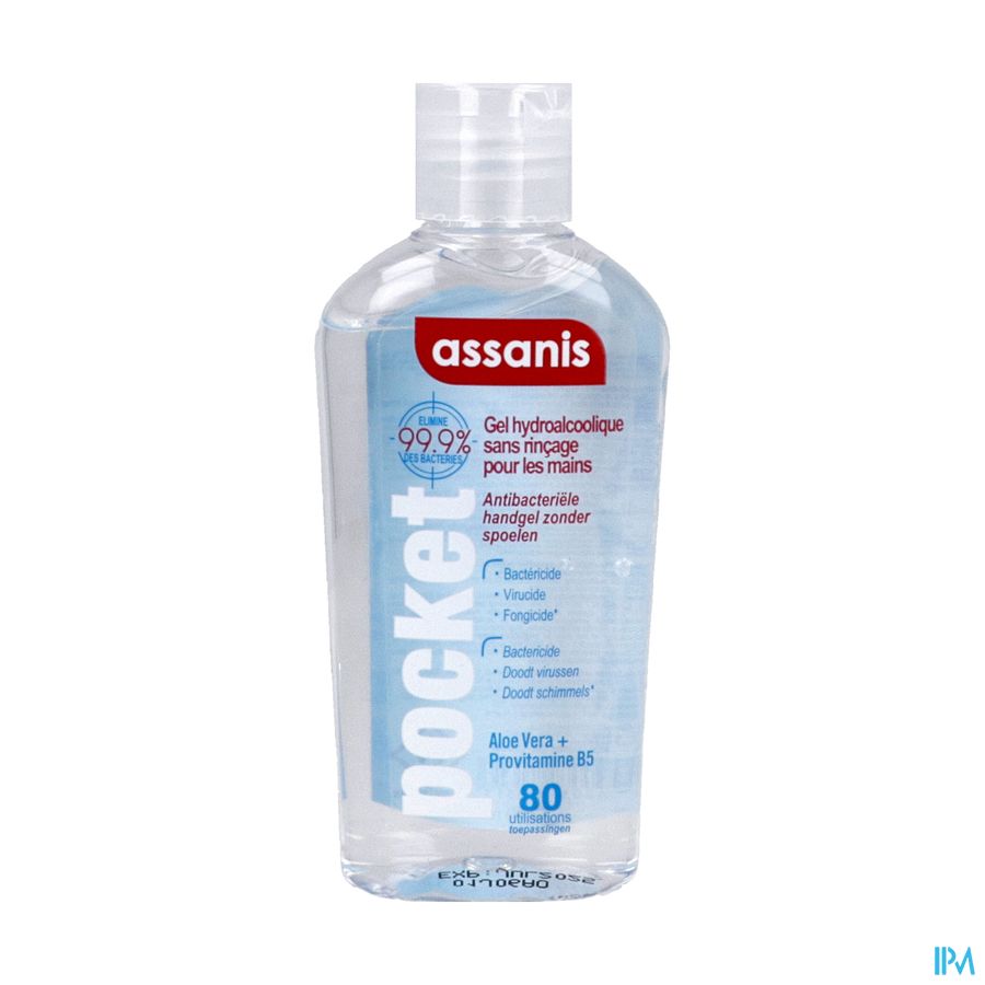 Assanis Gel Hydroalcoolique Sans Parfum 80ml