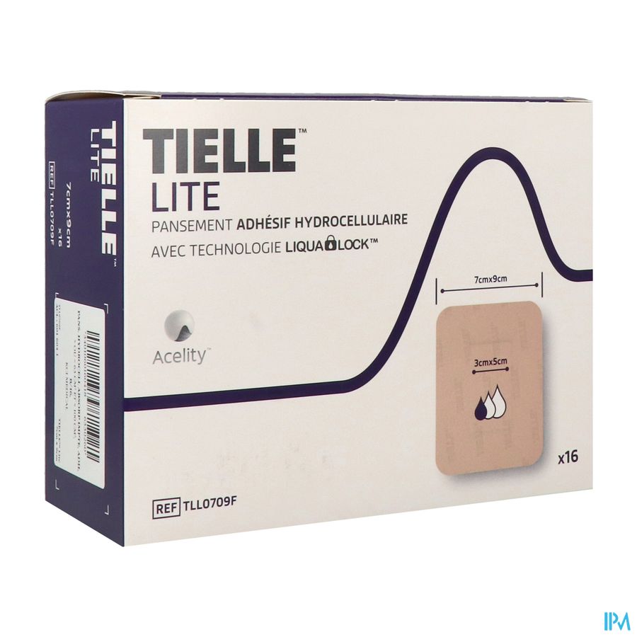 Tielle Lite Pansement 7cm X 9cm 16