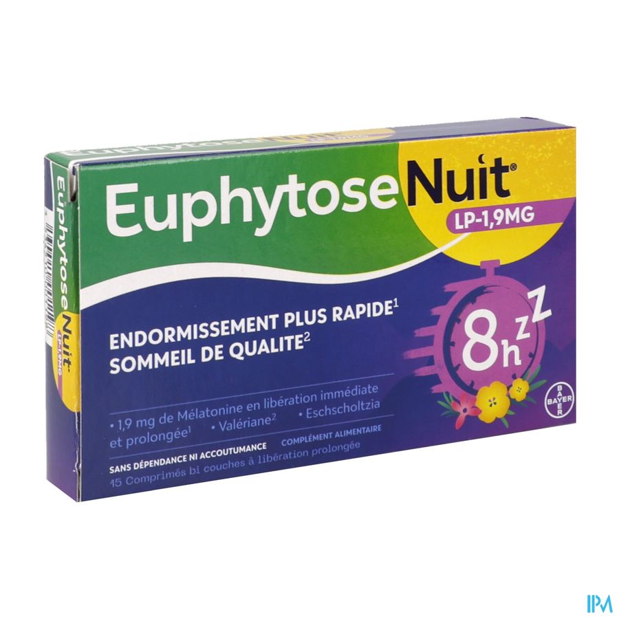 EUPHYTOSE NUIT LP 1,9MG CPR 15