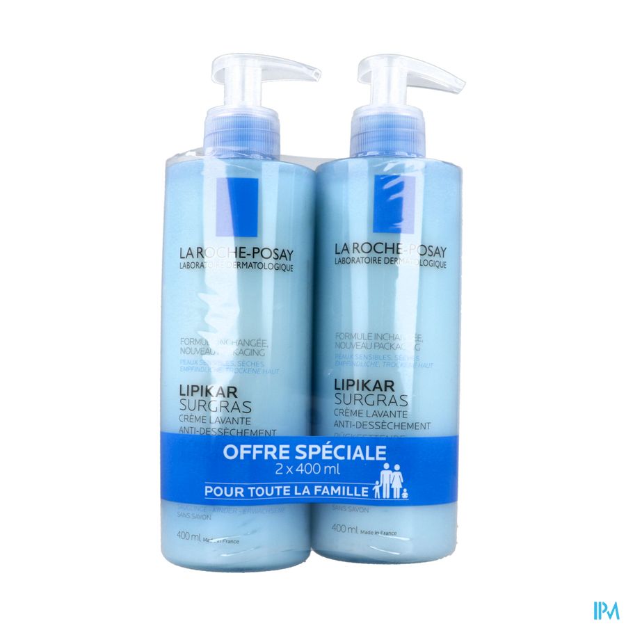 LIPIKAR SURGRAS LIQ TOIL 2X400ML