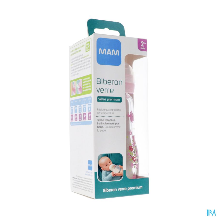 BIB MAM VER 1AGE DEB/2 ROSE 260ML