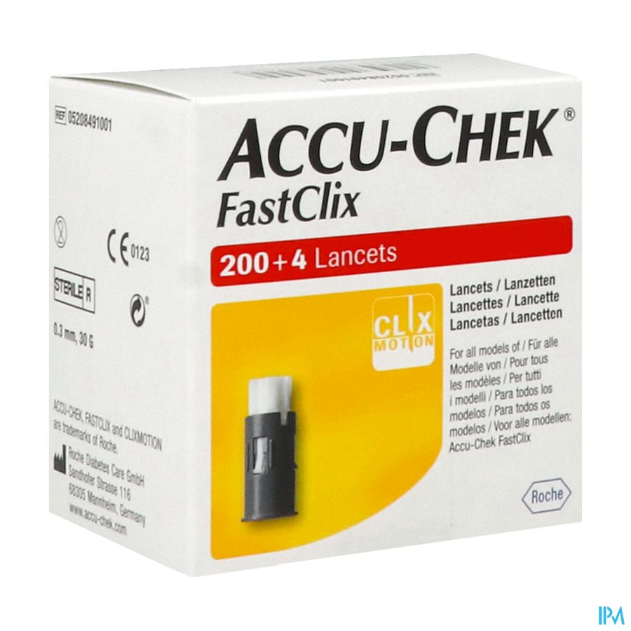 Accu Chek Fastclix Lancette Sterile 204