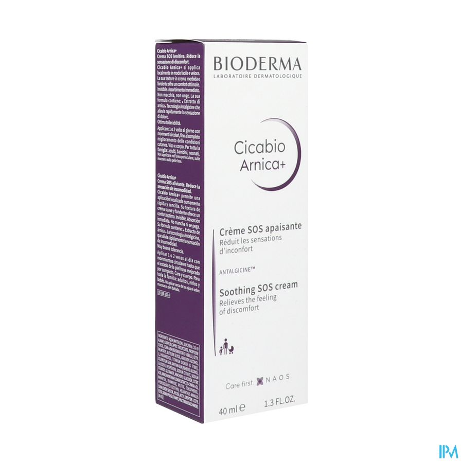 Bioderma Cicabio Arnica+ Creme Sos Apaisante Sans Parfum 40ml