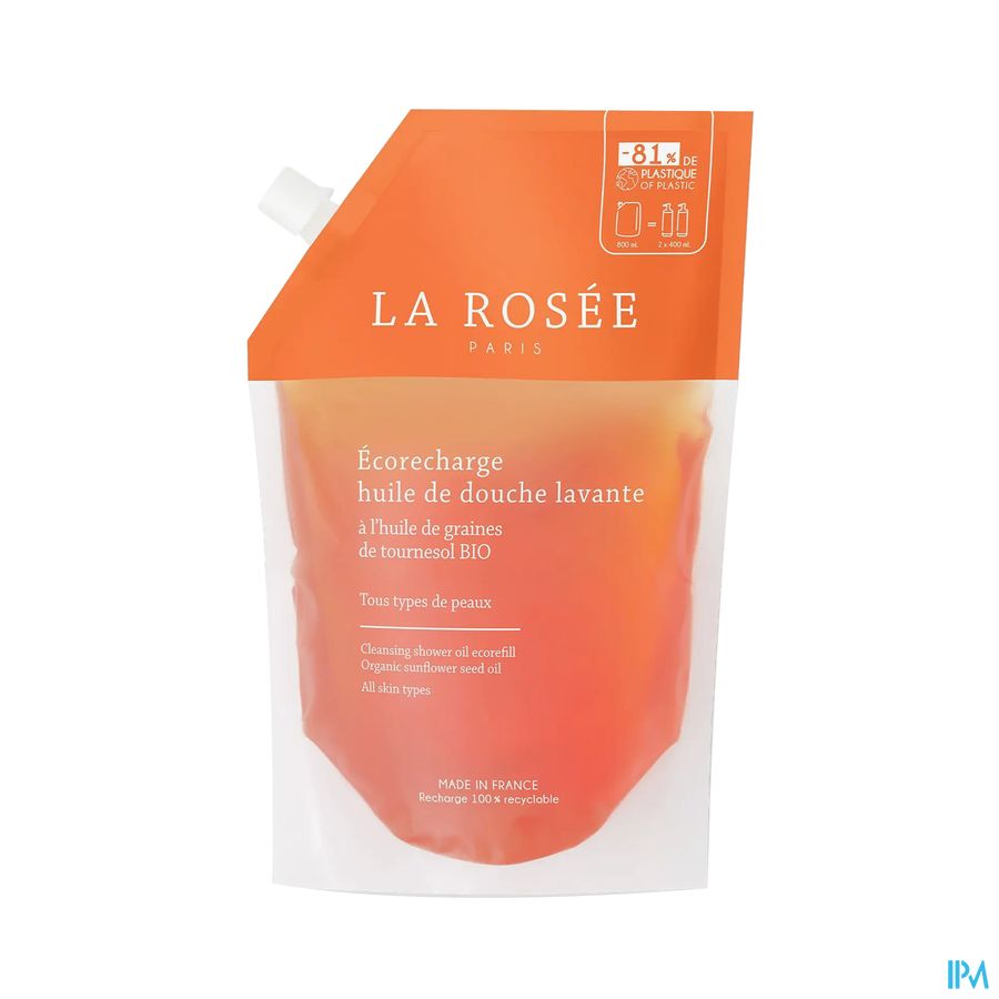 La Rosee Huile De Douche A l'huile De Graine De Tournesol Bio Ecorecharge 800ml