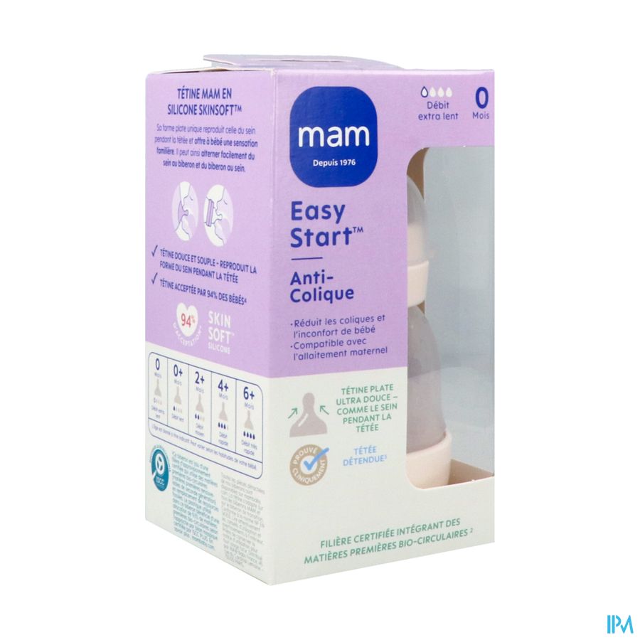 MAM BIB E ST A/COL COTON D0 130ML