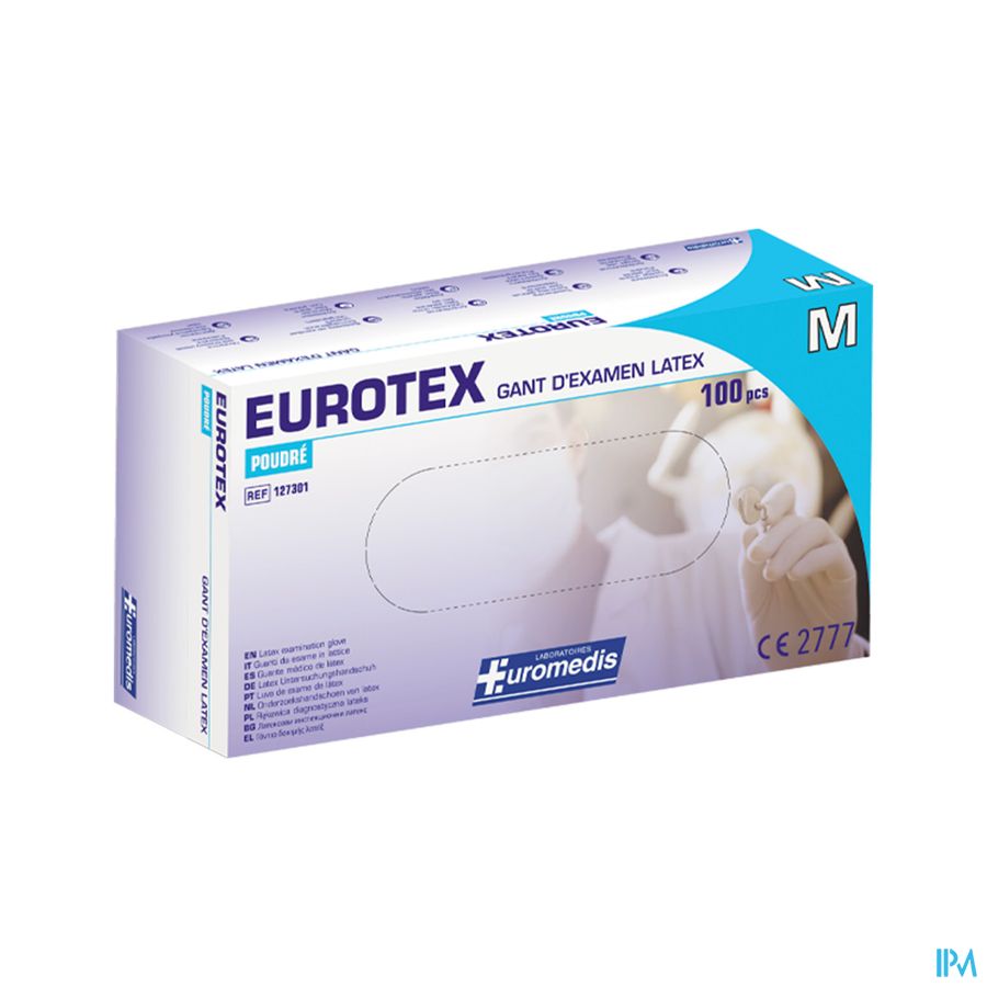 Euromedis Gant Examen Afnor Latex Poudre T7/8 100