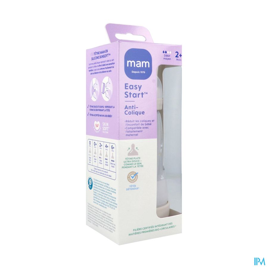 MAM BIB E ST A/COL SABLE D2 260ML