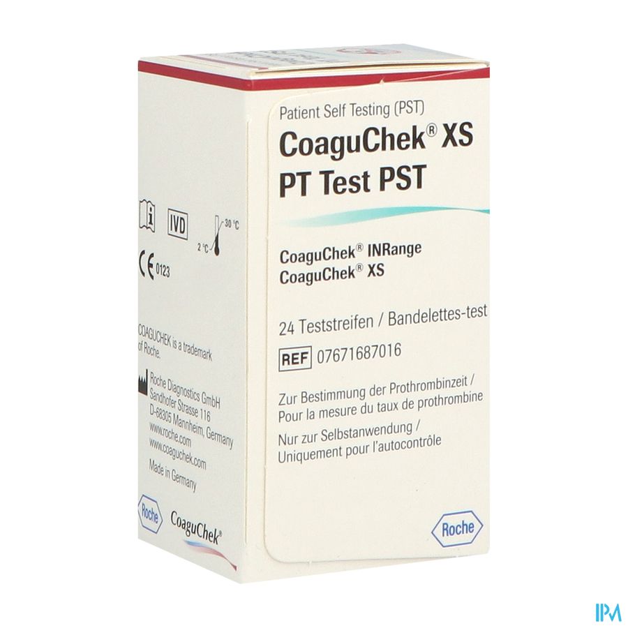 Coaguchek Xs Pt Test Pst Bandelette Mesure Inr 24