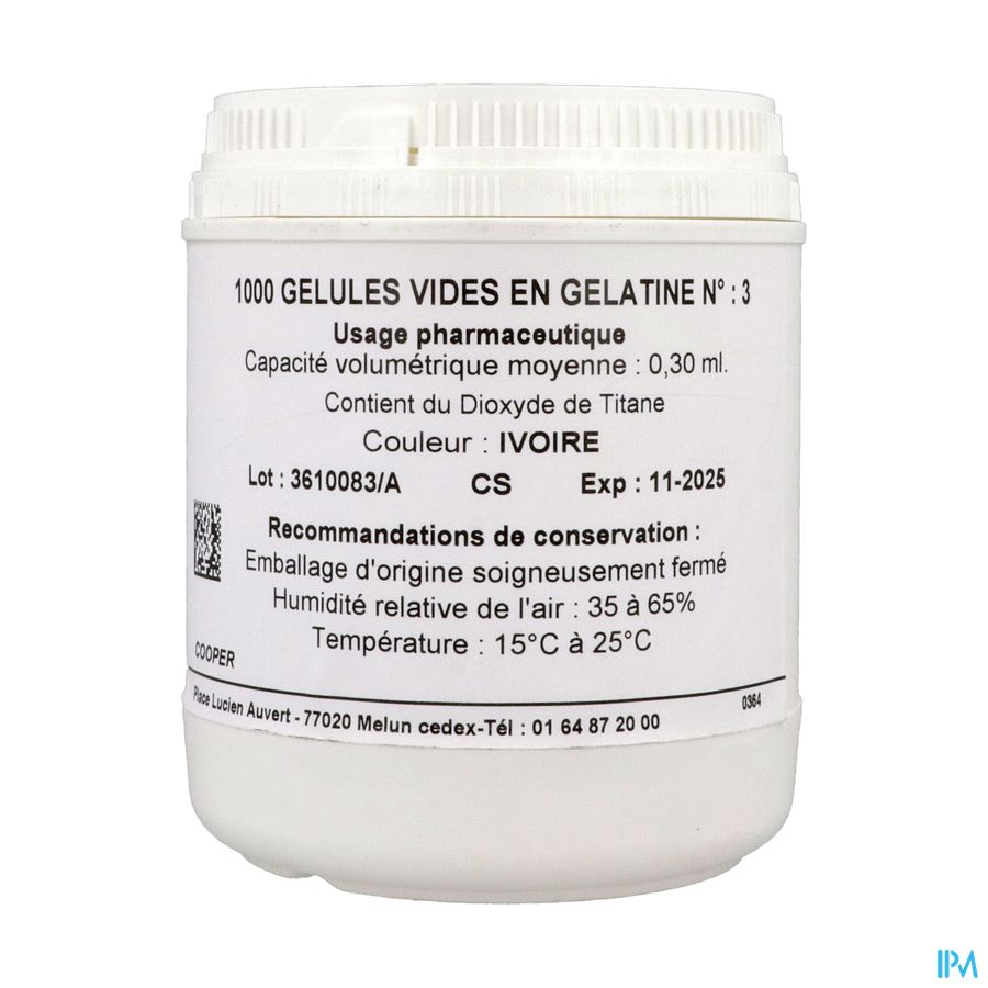 Cooper Lga Gelule Vide Opaque Ivoire 3 0ml30 1000