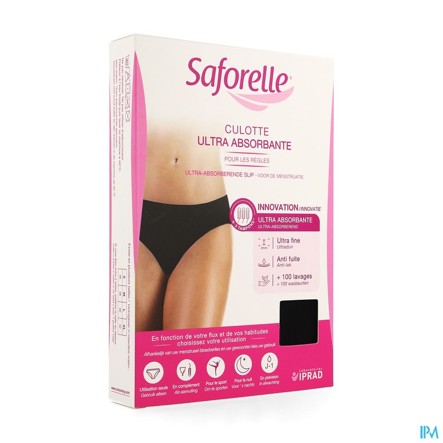 SAFORELLE CULOTTE ABSORB NOIR TM
