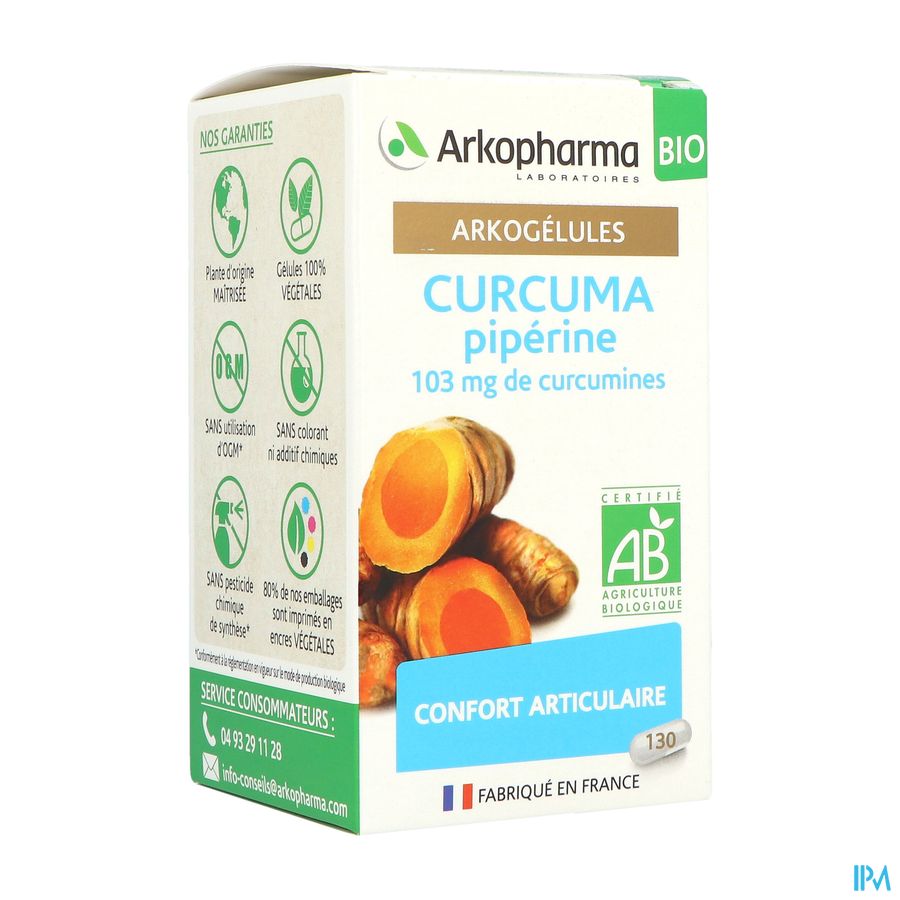 ARKOG CURCUMA+PIPERINE BIO GELU130