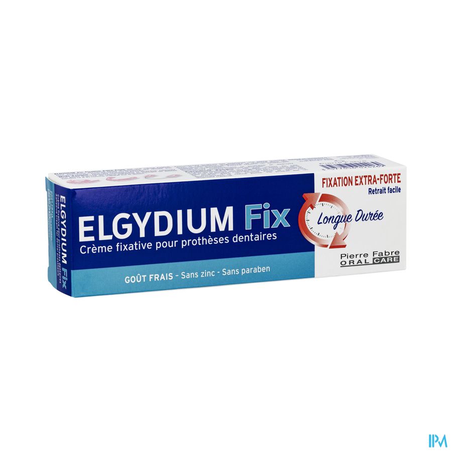 Elgydium Fix Fixation Extra Forte Creme Fixative Gout Frais 45g