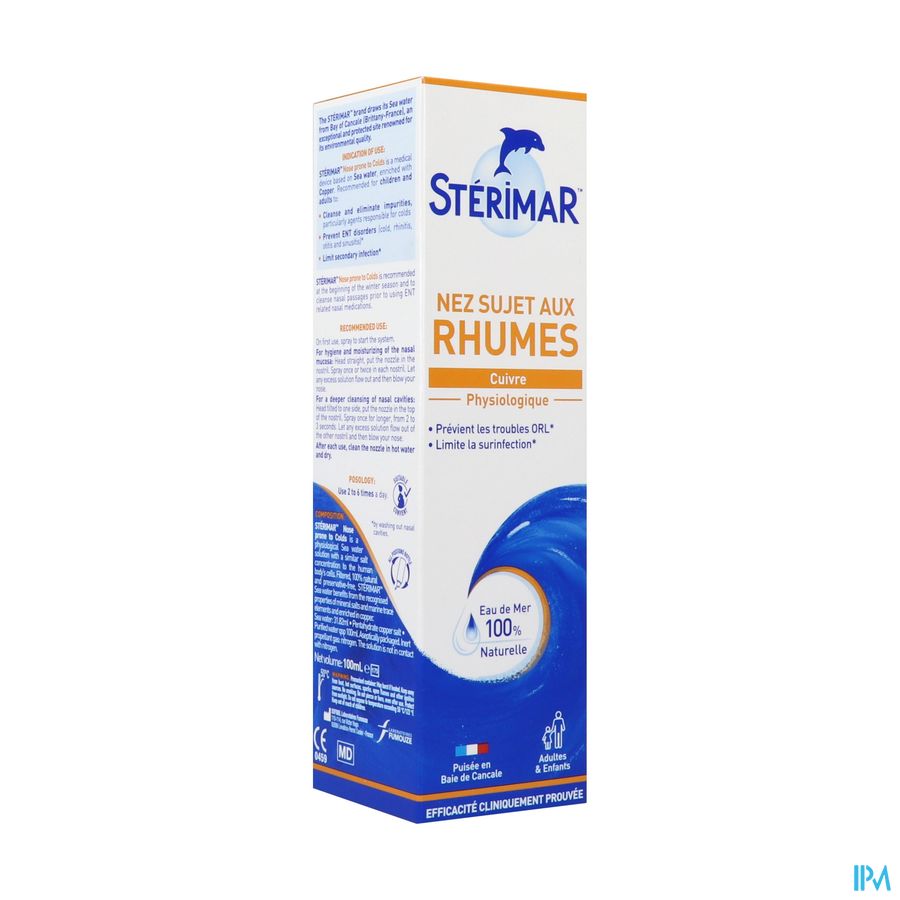 STERIMAR NEZ SUJET RHUME 100ML