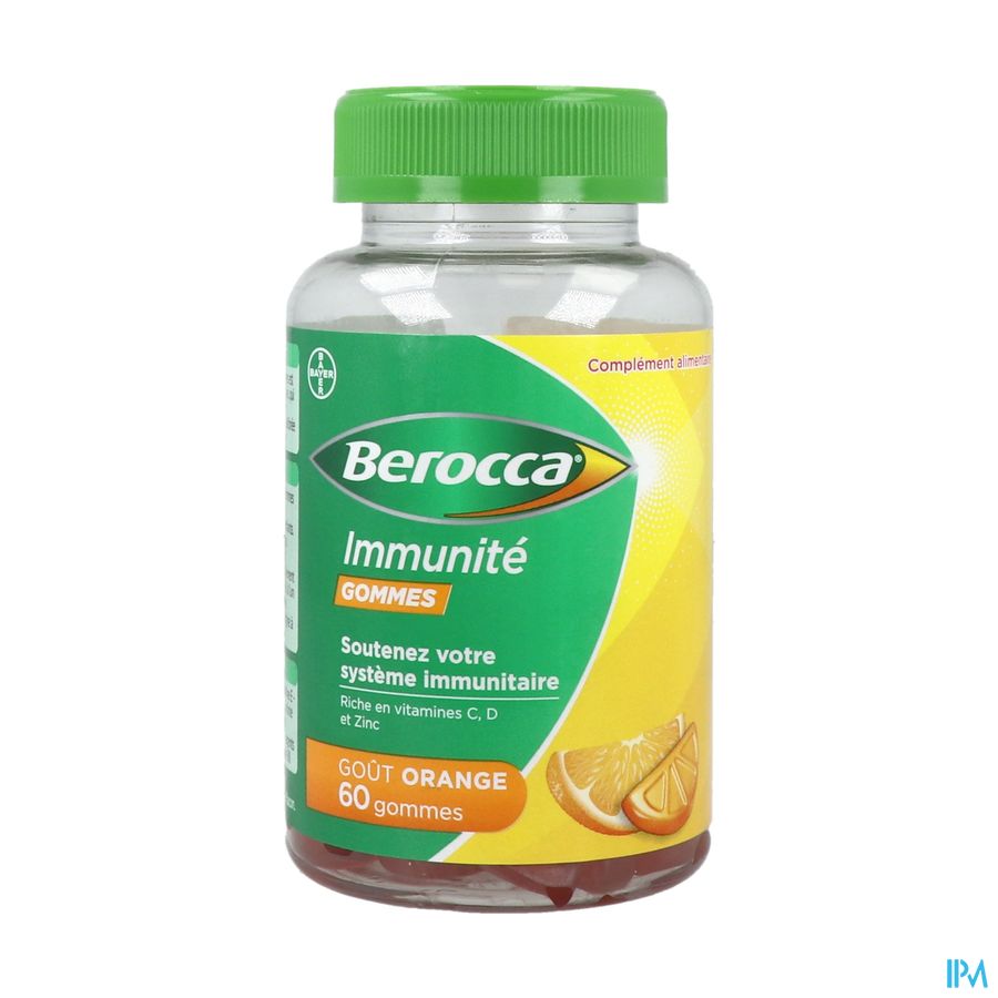 BEROCCA IMMUNITE ORANGE GOMME 60