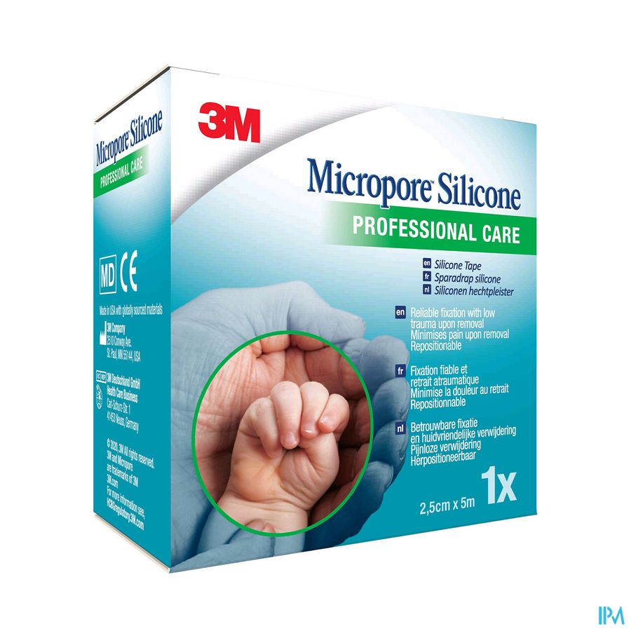 MICROPORE SILICONE 2,5CMX5M 1