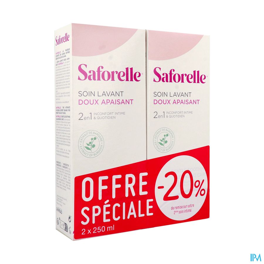 SAFORELLE SOIN LAV DOUX 250ML X2