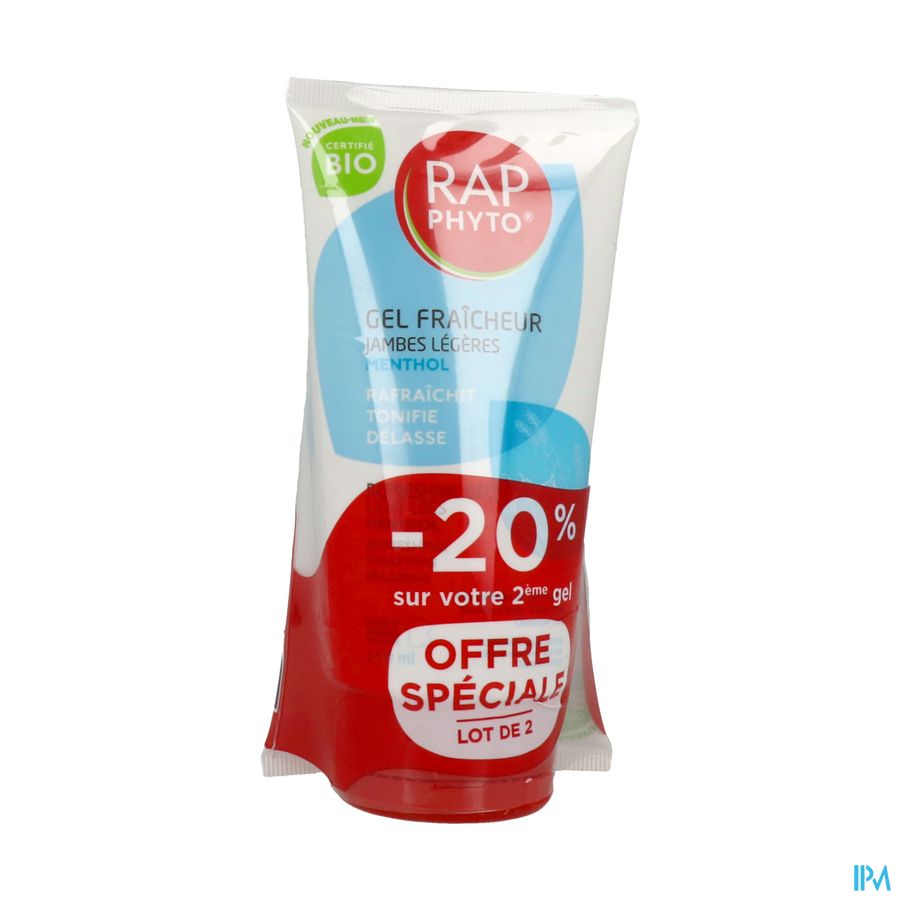 Rap Phyto Bio Gel Fraicheur Jambes Legeres Menthol 150ml X 2