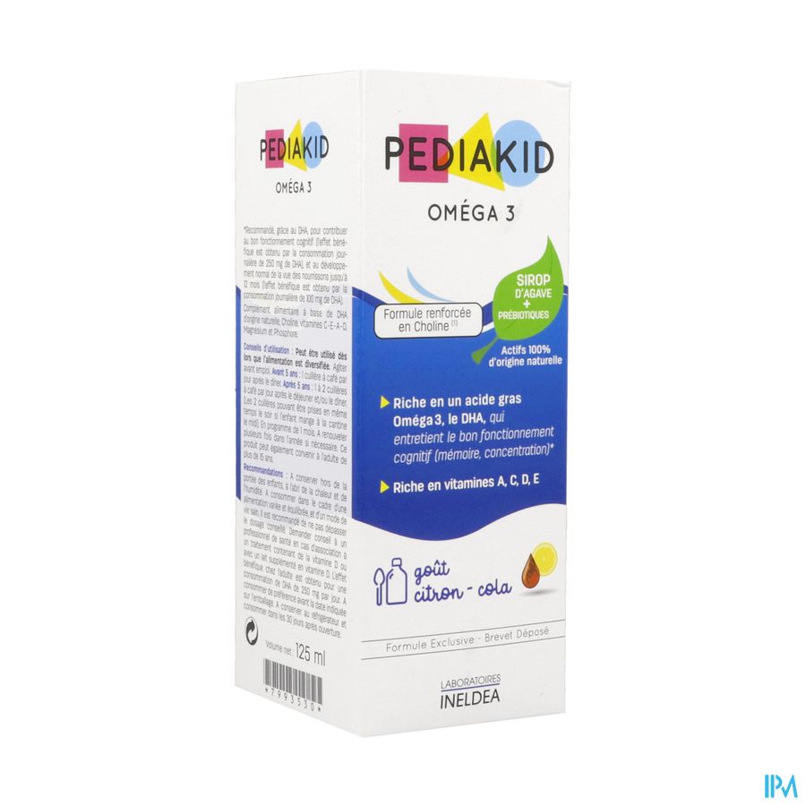 PEDIAKID OMEGA3 CITR/COLA SP 125ML