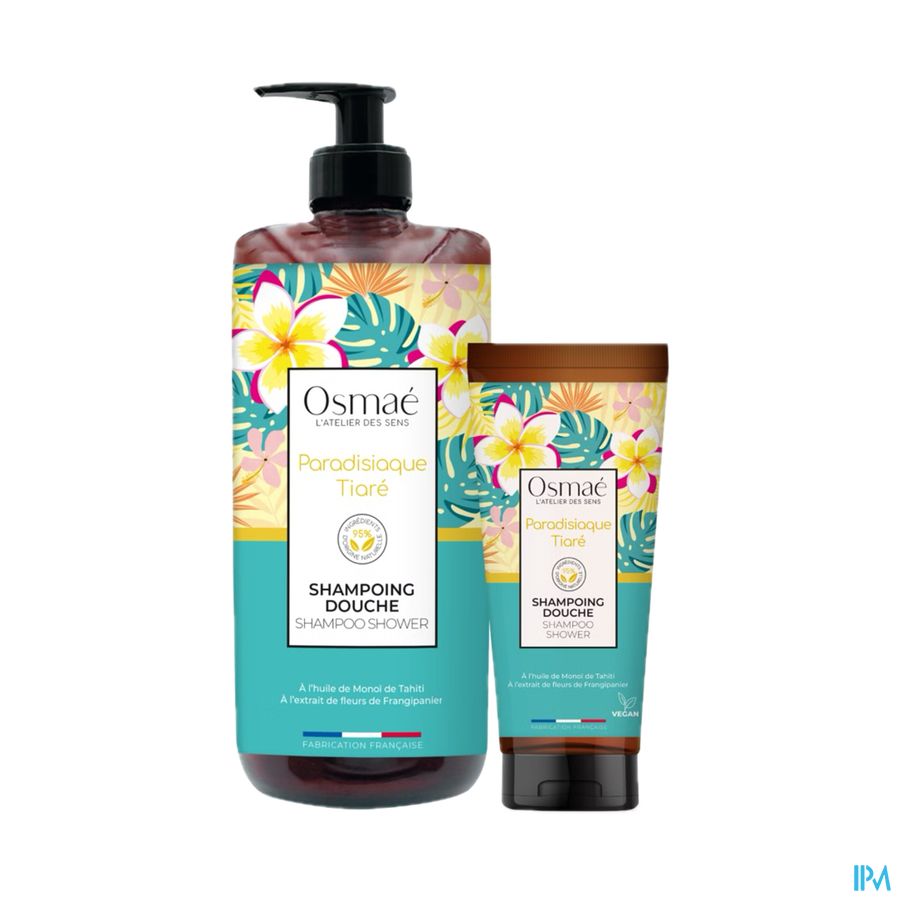 Osmae Gel Douche Paradisiaque Tiare Flacon Pompe 1l