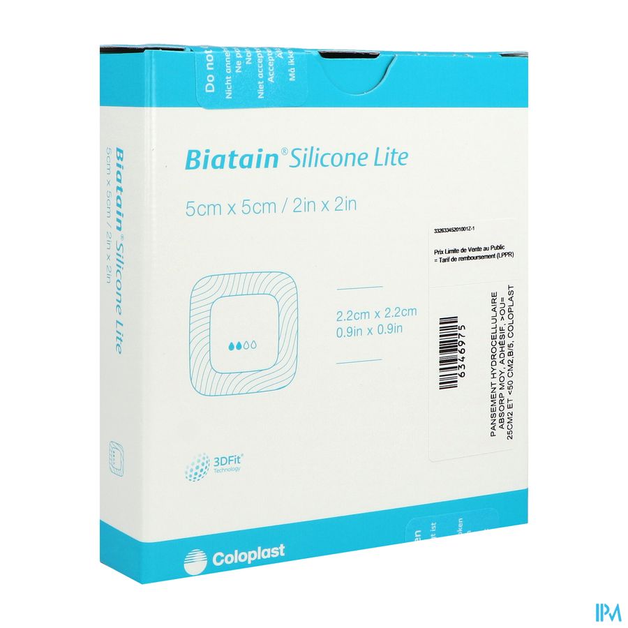 BIATAIN SILIC LITE ADH 5X5CM 5